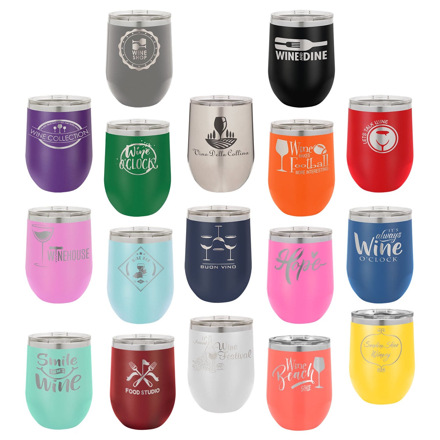 12 oz stemless wine tumbler