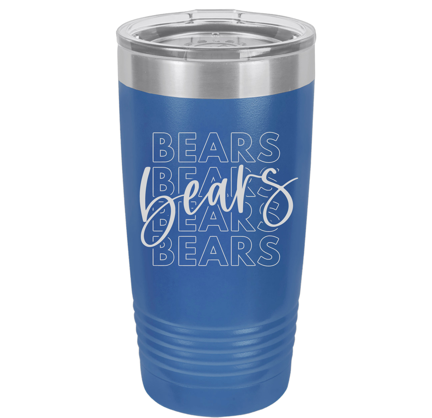 20 oz blue tumbler with lid