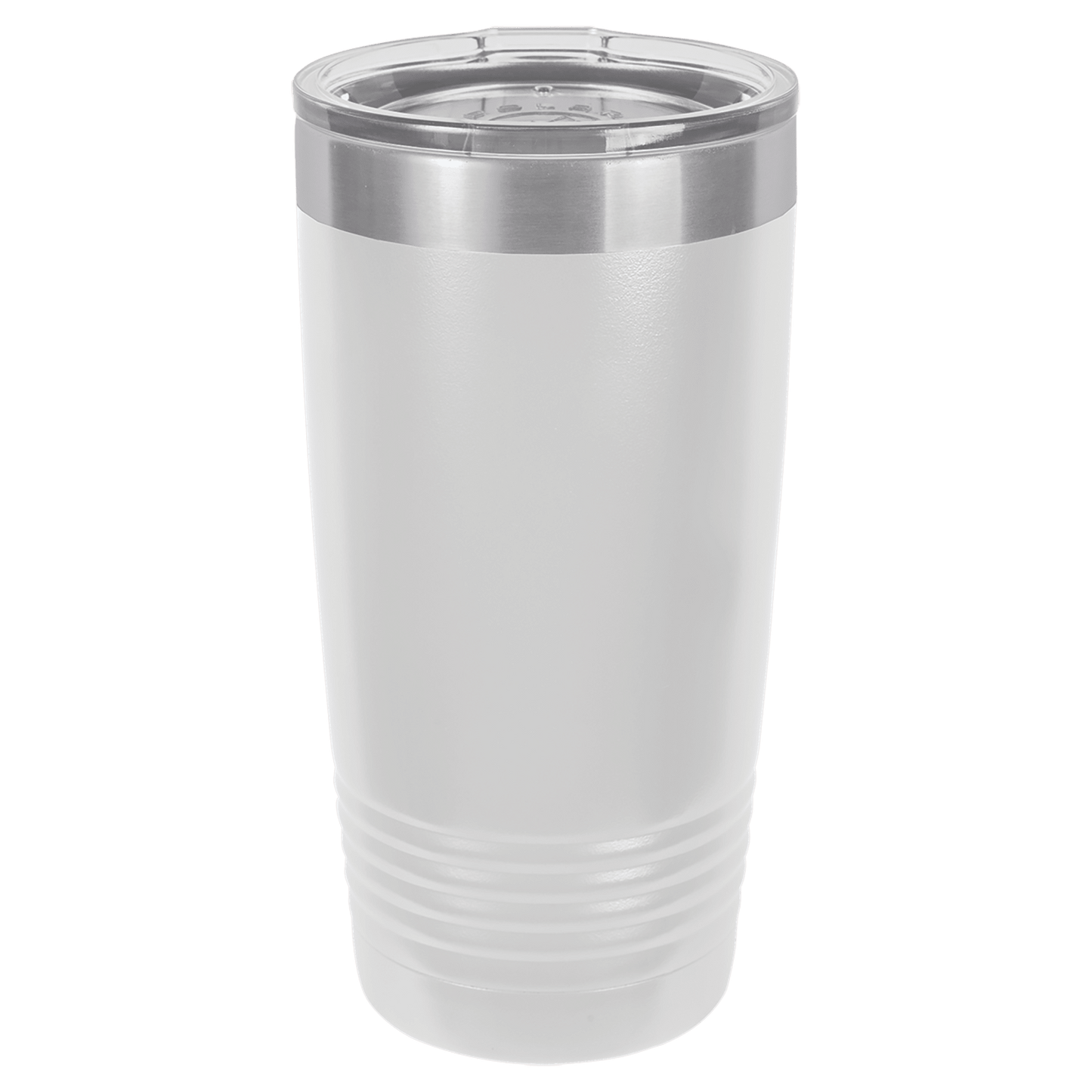 20 oz white tumbler with lid