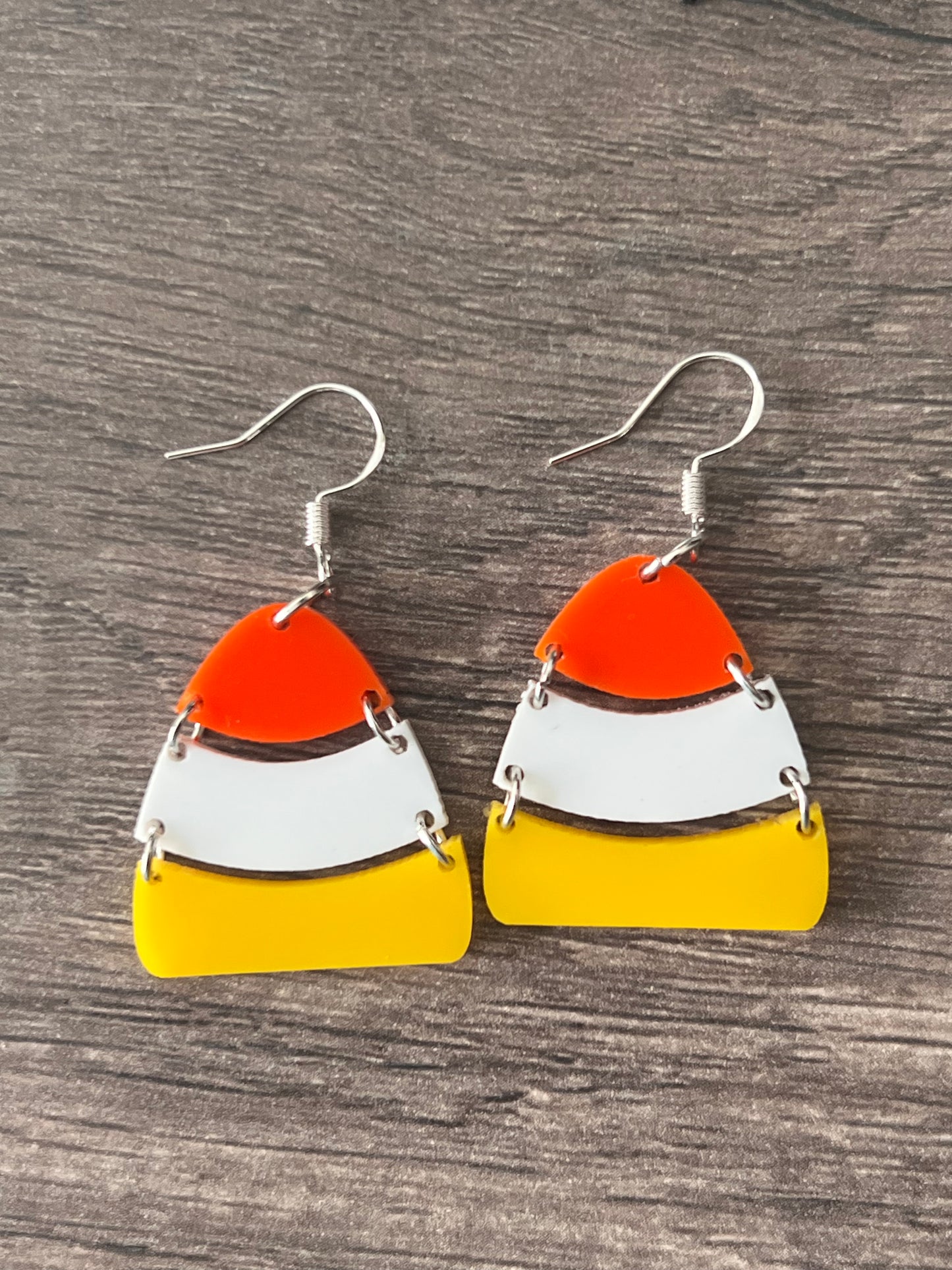 Candy corn earrings