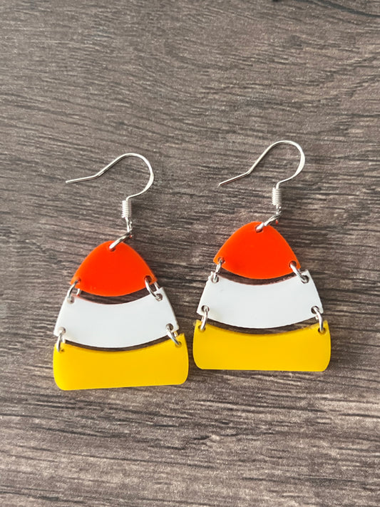 Candy corn earrings