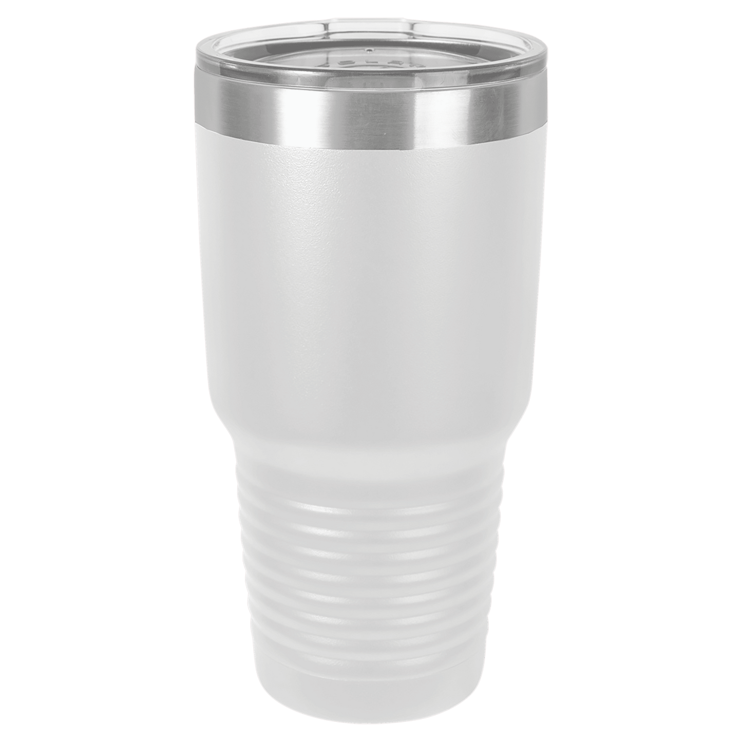 30 oz white tumbler with lid