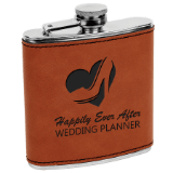 6 oz leather flask