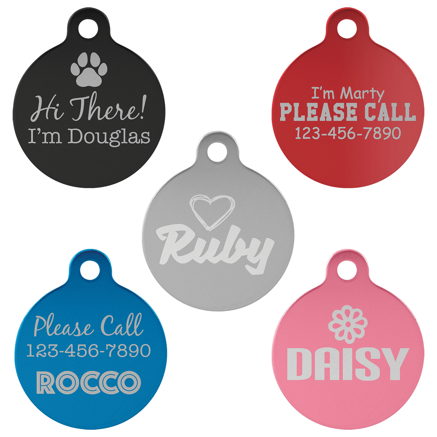 Round Pet ID Tag