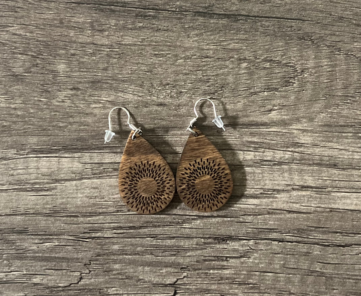 Sun burst dangle earring